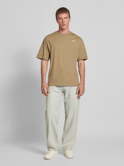 Jack & Jones T-Shirt mit Label-Print Beige 1