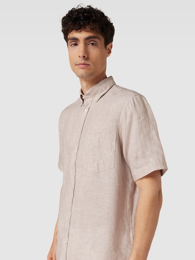 Christian Berg Men Freizeithemd mit Button-Down-Kragen Sand 3