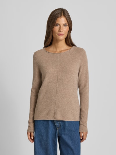 Christian Berg Woman Gebreide pullover van puur kasjmier Roodbruin gemêleerd - 4