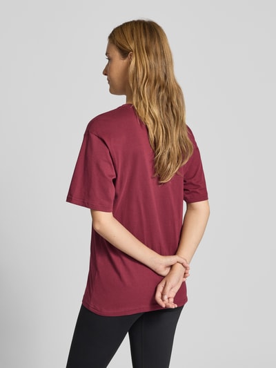 PUMA Relaxed fit T-shirt met logoprint Bordeaux - 5