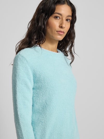 More & More Gebreide pullover van effectgaren met ronde hals Mintgroen - 3