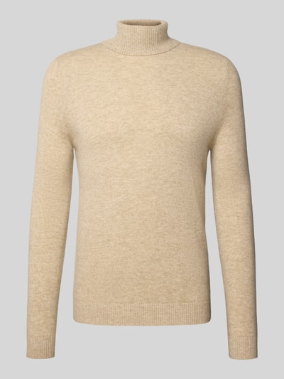 Christian Berg Men Strickpullover aus reinem Kaschmir Camel Melange 2
