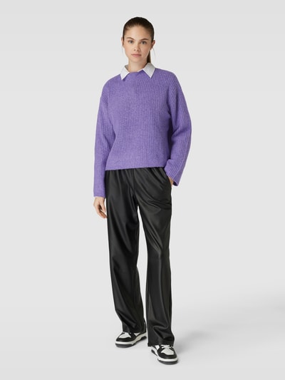 Tom Tailor Denim Strickpullover mit Turtleneck Purple Melange 1