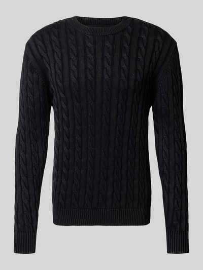 Replay Strickpullover mit gerippten Abschlüssen Black 2