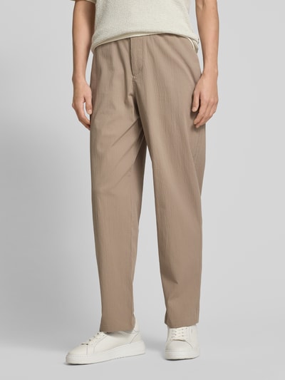 ARMANI EXCHANGE Straight Leg Hose mit Strukturmuster Beige 4