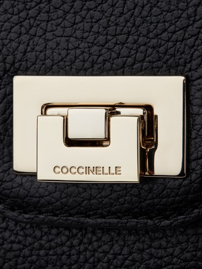 Coccinelle Crossbody Bag aus Leder in Metallicoptik Black 3