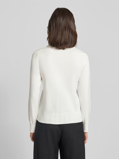 s.Oliver BLACK LABEL Slim fit pullover van viscosemix Offwhite - 5