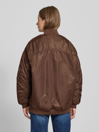 miss goodlife Relaxed fit bomberjack met tweewegsritssluiting Chocoladebruin - 5