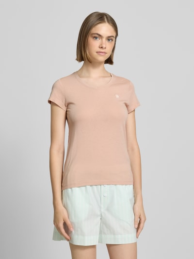 G-Star Raw Slim Fit T-Shirt mit Label-Stitching Modell 'Eyben' Hellrosa 4