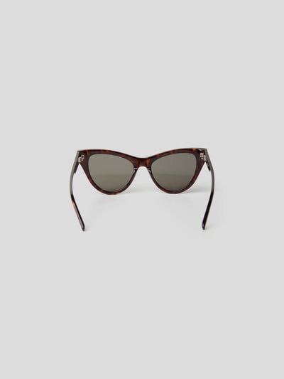 Saint Laurent Unisex Sonnenbrille im Cat-Eye-Stil Dunkelbraun 5