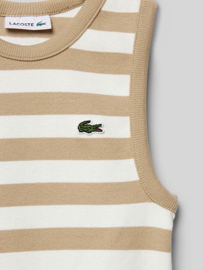 Lacoste Tanktop mit Logo-Badge Beige 2