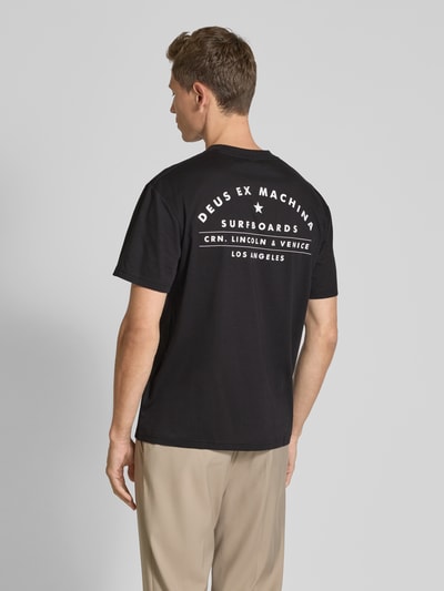 DEUS EX MACHINA T-shirt z nadrukiem z logo Czarny 5