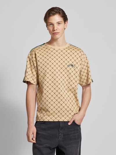 REVIEW T-Shirt mit Logo-Print Sand 4