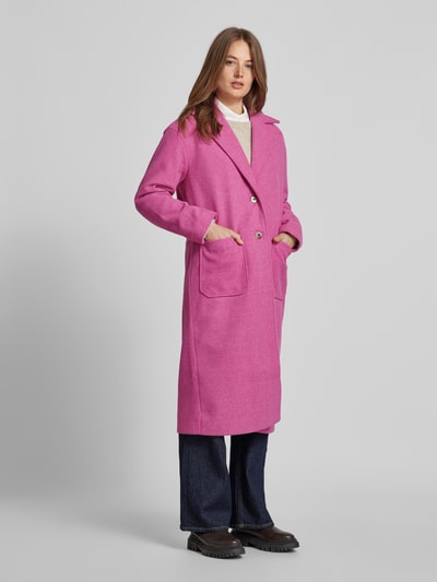 Pieces Oversize Fit Mantel mit Reverskragen Modell 'JILI' Fuchsia 4