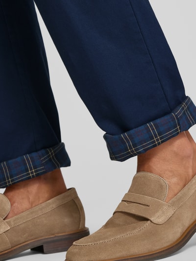 Christian Berg Men Straight Fit Stoffhose mit französischen Eingrifftaschen Marine 3