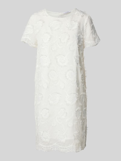 ZABAIONE Sukienka mini z koronką szydełkową Biały 2