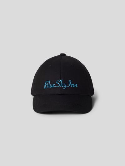 Blue Sky Inn Basecap mit kontrastivem Label-Stitching Black 4