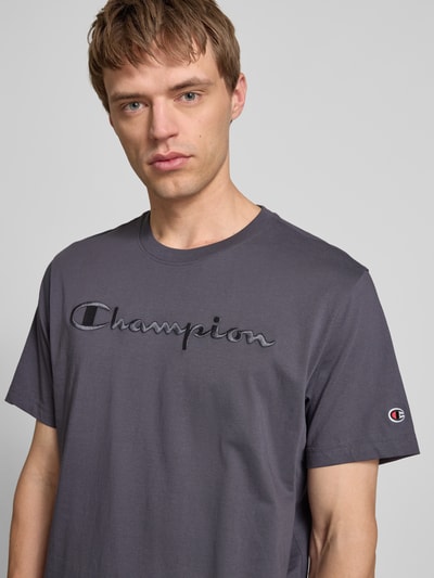 CHAMPION T-shirt met labelstitching, model 'ICONS' Antraciet - 3