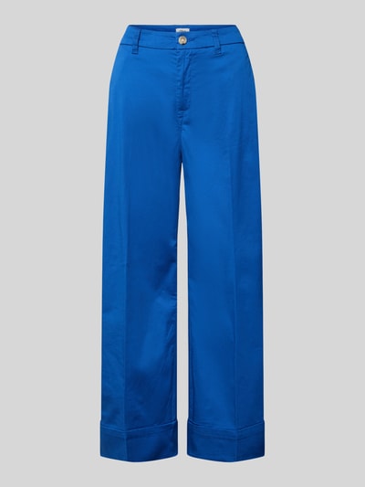Produktfoto, Wide Leg Culotte aus Baumwoll-Mix von s.Oliver RED LABEL, niebieski, szerokie nogawki, kanty, długość 7/8, tkanina gładka