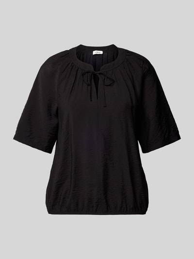 s.Oliver RED LABEL Relaxed Fit Blusenshirt aus Viskose-Mix Black 2