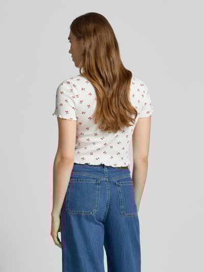 Vero Moda Regular fit T-shirt van katoenmix, model 'HARRY' Wit - 5