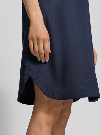 Christian Berg Woman Knielanges Hemdblusenkleid mit Eingrifftaschen Dunkelblau 3