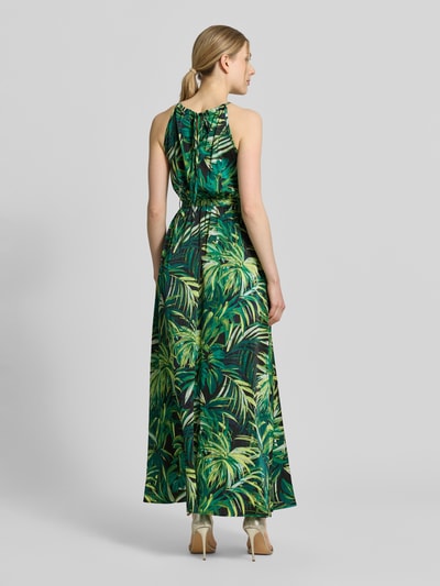 Apricot Maxikleid mit Bindegürtel Hellgruen 5