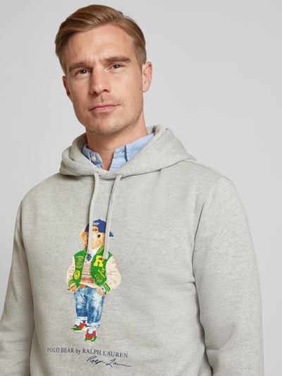 Polo Ralph Lauren Hoodie mit Motiv-Print Hellgrau 3