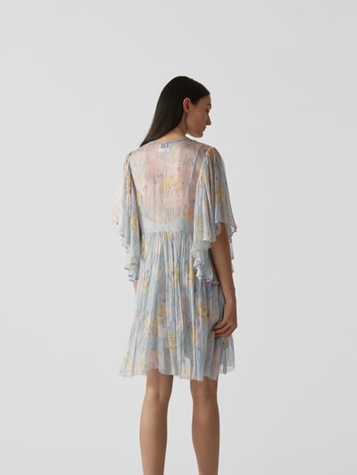 Forte Forte Minikleid mit Allover-Print Helltürkis 5