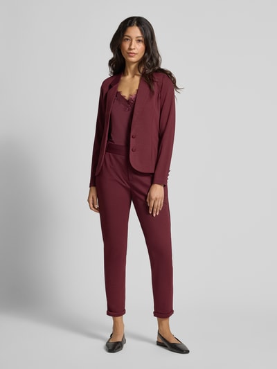 FREE/QUENT Slim fit stoffen broek met vaste boorden, model 'Nanni' Bordeaux - 1