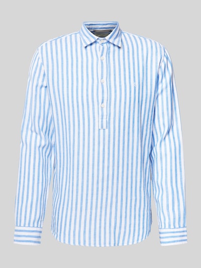 Jack & Jones Premium Regular Fit Leinenhemd mit Kentkragen Modell 'MAZE' Hellblau 2