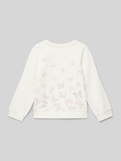 s.Oliver RED LABEL Comfort Fit Sweatshirt mit Schmetterling-Print Offwhite 3