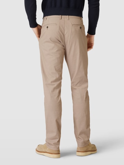 MCNEAL Stoffen slim fit broek met structuurpatroon Beige - 5