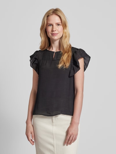 Vero Moda Bluse mit Schlüsselloch-Ausschnitt Black 4