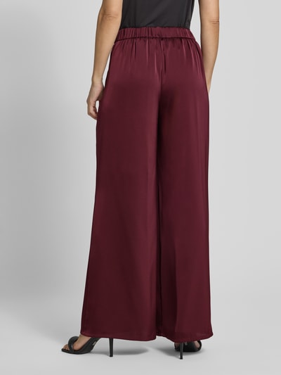 V by Vera Mont Stoffhose mit elastischem Bund Bordeaux 5