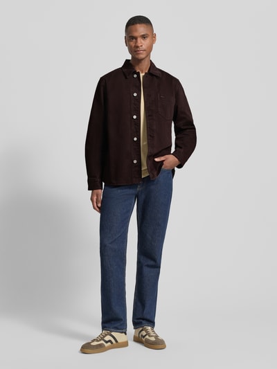 Lacoste Regular fit jeansjack van puur katoen Chocoladebruin - 1