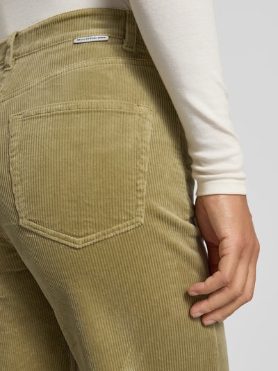 Marc O'Polo Denim Spodnie sztruksowe z szerokimi nogawkami z mieszanki bawełny Trzcinowy 3