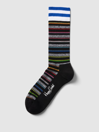 Happy Socks Socken mit Streifenmuster Modell 'Minimal Stripe' Black 1