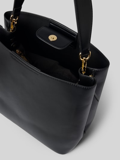 Seidenfelt Hobo Bag in Leder-Optik Modell 'LILLA' Black 5