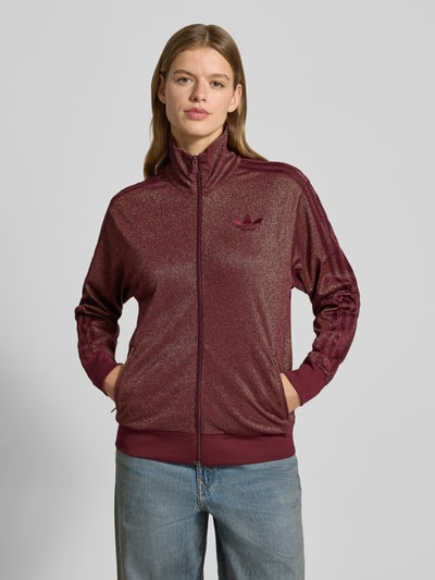 adidas Originals Bluza rozpinana ze stójką Bordowy 4