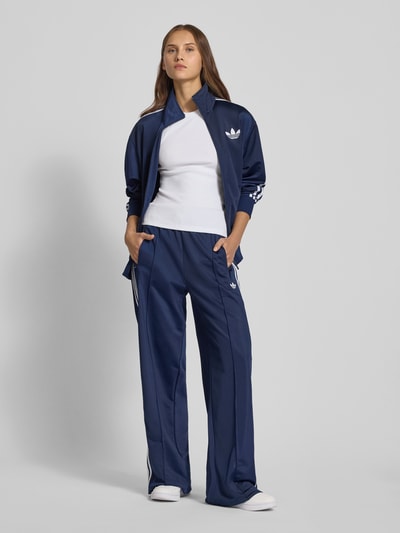 adidas Originals Wide leg sweatpants met logostitching, model 'FIREBIRD' Donkerblauw - 1