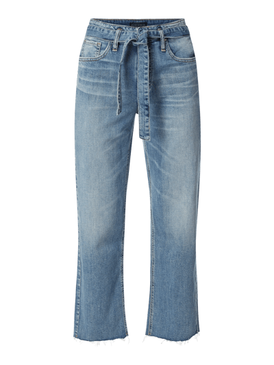 Silver Jeans Kuloty z denimu z paskiem  Jeansowy niebieski 1