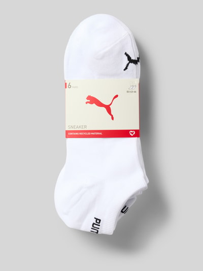 Productfoto, witte sokken uit katoenmix met zwart PUMA-logo, Socken aus Baumwoll-Mix im 6er-Pack van PUMA, Heren Sokken