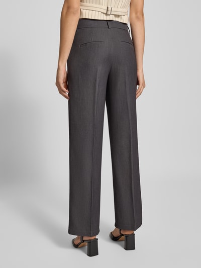Only Wide leg broek met viscose, model 'HATTIE-LANA' Antraciet gemêleerd - 5