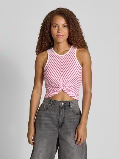 Only Slim Fit Tank Top mit Wickeloptik Modell 'SANDY' Pink 4