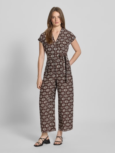 Weekend Max Mara Kombinezon o luźnym kroju z czystego jedwabiu model ‘ARIZONA’ Ciemnobrązowy 4