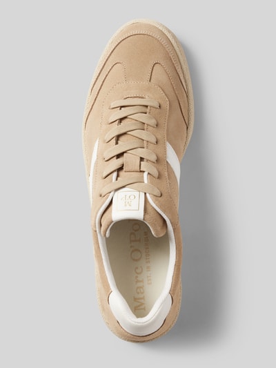 Marc O'Polo Low Top Sneaker aus edlem Velours-Rindsleder mit Glattleder-Details Sand 3