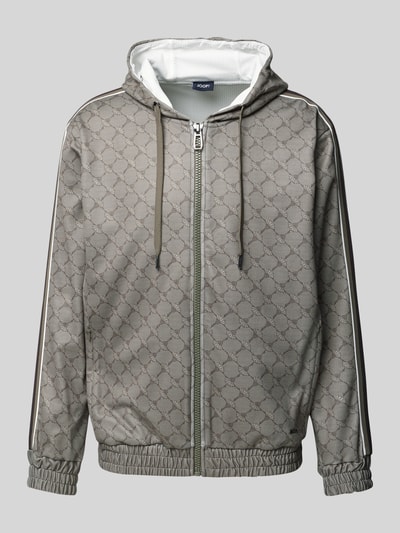 JOOP! Collection Sweatjack met labelmotief, model 'Tristan' Metallic groen - 2