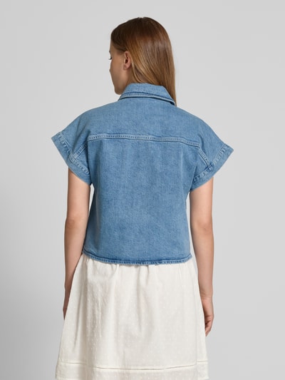 MSCH Copenhagen Regular fit jeansblouse met borstzakken, model 'Elida Ada' Jeansblauw - 5