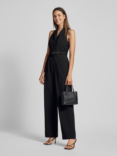 Selected Femme Straight fit jumpsuit met V-hals Zwart - 1